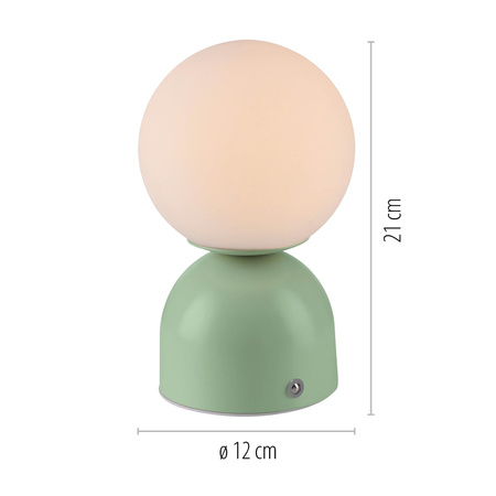 RUDI LAMPA STOŁOWA ZIELONA (19218-43) - Paul Neuhaus