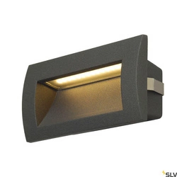 DOWNUNDER OUT LED M, lampa ścienna wpuszczana outdoor, LED, 3000K, antracyt (233625) - SLV