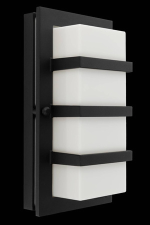 Kinkiet zewnętrzny BODEN 860 BLACK E27 LED 9W MILKY LAMPSHADE Norlys