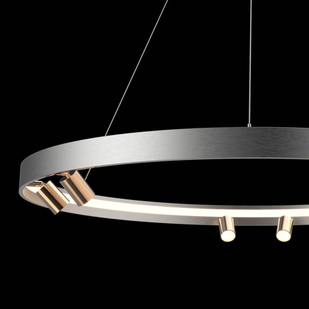 Ledowa lampa wisząca Spectra No.2  Altavola Design  (LA114/P_90_6+1_grey_gold) - ALTAVOLA DESIGN