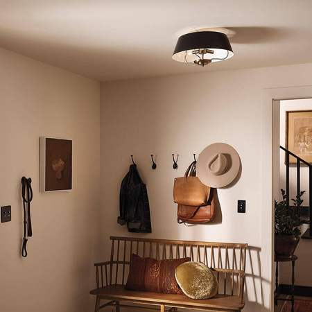 Elegancka Lampa wisząca Luella - 3 źródła światła - Czarne & Mosiądz (KL-LUELLA-3P-BKB) - Kichler