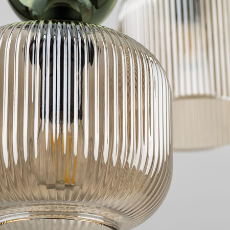 SOPHIA GREEN COGNAC LAMPA WISZĄCA 6XE14 (11150) - TK Lighting