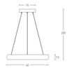 PENDANT LIGHT 30W 3000K ALUMINUM & ACRYLIC DIMMABLE SANDY BLACK (2044 Zambelis) - Zambelis