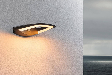 Oprawa elewacyjna AKENA LED PIR 11W 800lm 2200K IP44 230V antracyt aluminium (PL94839) - PAULMANN