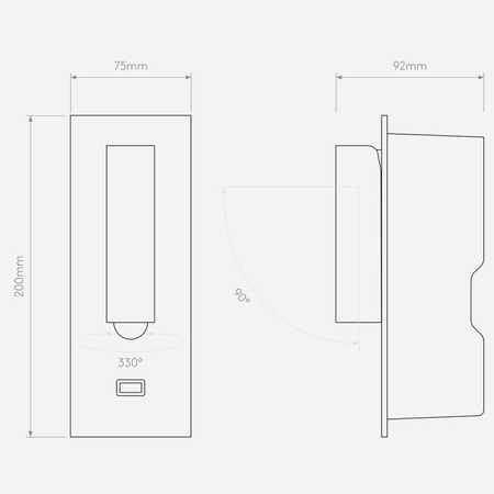 Kinkiet Fuse 3 z ładowaniem USB typu C (1215144) - Astro Lighting