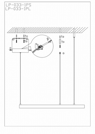 Lampa wisząca Midway duża złota LP-033/1P L GD Light Prestige