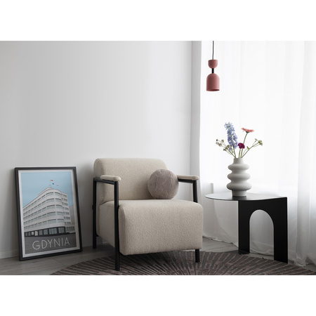 SUPURU czerwonopomarańczowa sufitowa lampa wisząca z czarną rurką (SUA1212P0) - Ummo