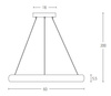 PEDANT LIGHT 50W 3000K , ALUMINUM & ACRYLIC DIMMABLE MATT WHITE (2053 Zambelis) - Zambelis