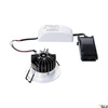 PATTA-I, lampa wpuszczana, LED, 3000K, okrągła, szczotkowane aluminium, 38°, z zasilaczem (114426) - SLV