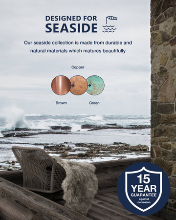 Lampa ogrodowa VENØ Nordlux E27 60W Miedź Miedziany