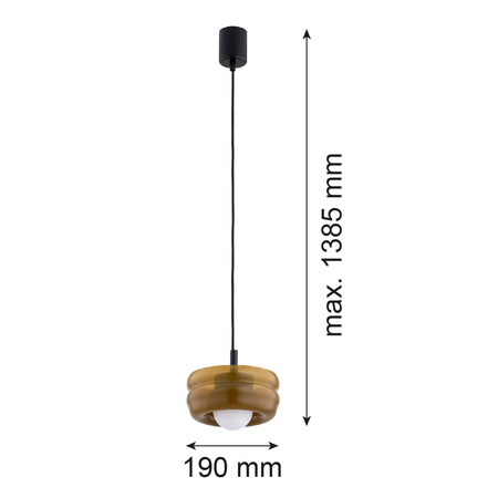 Szklana pojedyncza lampa wisząca TEVO (8816) - Argon