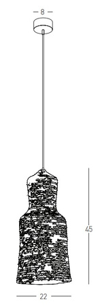 PENDANT LAMP NATURAL BRAIDED WHEAT 1XE27 (22168 Zambelis) - Zambelis