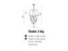 Lampa wisząca DIABLO 3  BIG chrome/ fabric (AD8074-3 BIG WHITE Azzardo) - żyrandol