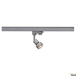 PURI, spot do szyny wysokonapięciowej 3-fazowej, QPAR51, kolor srebrnoszary, maks. 50W, z adapterem 3-fazowym (153564) - SLV