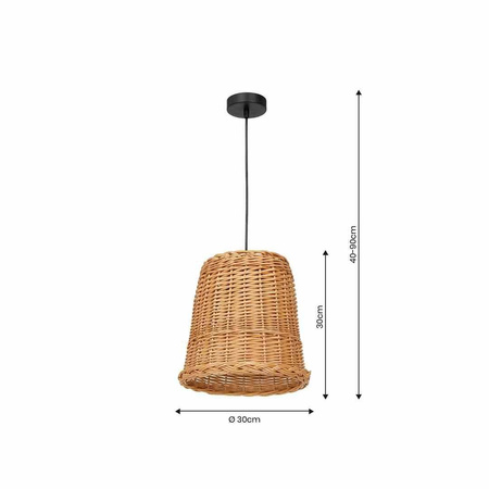 Lampa wisząca VIMINI NATURAL WOOD 1xE27 (MLP7990) - Milagro
