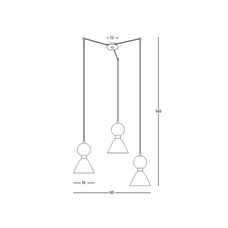 PENDANT 3XE14 MAX 15W GREEN MARBLE - BRASS (23250 Zambelis) - Zambelis