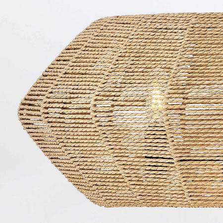 Rattanowa lampa wisząca Luca - 3 źródła światła - karmelowy beż (QN-LUCA-P-S-BK-CAM) - Quintiesse