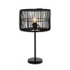 E27 MAX 40W RATTAN &IRON MATERIAL  BLACK  ON OFF SWITCH (20238 Zambelis) - Zambelis