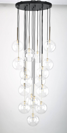 Lampa wisząca NILOS BLACK / GOLD 17 (5945) - TK Lighting