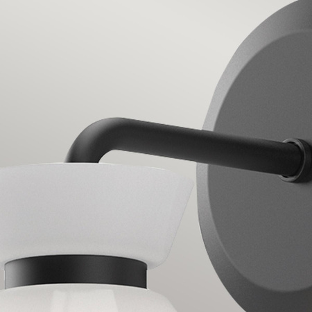 Kinkiet Halston - 1 źródło światła - Matowa czerń (ALM-HALSTON-1WB-BK) - Elstead Lighting