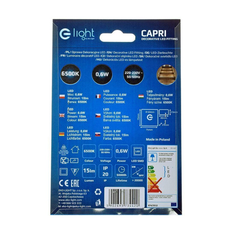 CAPRI Barwa Zimna 6500K (EKS4420) - Eko-Light