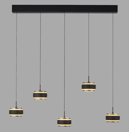 Lampa na pilota, z regulacją światła i wysokości PURE FALLING RINGS CZARNA (2504-18) - Paul Neuhaus