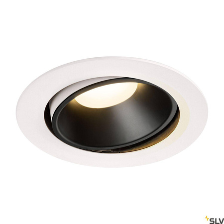 NUMINOS® MOVE DL XL, wewnętrzna oprawa sufitowa wpuszczana LED, biała/czarna, 3000 K 55° obrotowa i pochylana (1003739) - SLV