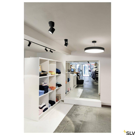 OCULUS CW, wewnętrzna oprawa ścienna i sufitowa natynkowa LED, czarna, DIM-TO-WARM, 2000-3000 K (1004664) - SLV