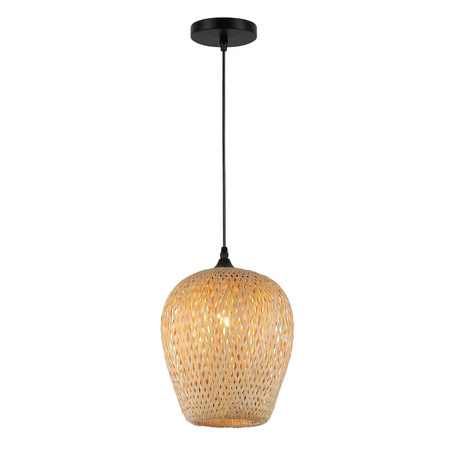 Lampa wisząca z naturalnym abażurem ALMA 1xE27 (ML1807) - Milagro