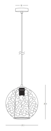 PENDANT E27 MAX 40W GLASS GREEN (22033 Zambelis) - Zambelis