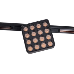 MAXLIGHT N0013Z raster MICRO11 12W Czarny kwadrat 2700-5000K Zigbee