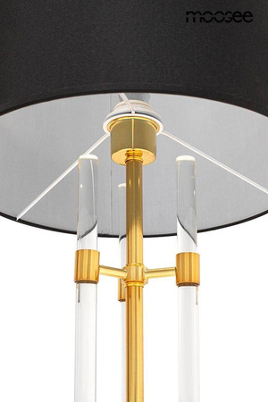 Elegancka lampa stołowa MOXY złota / czarna (MSE1501100401) - Moosee