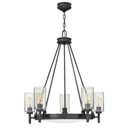 Żyrandol Collier - 5 źródeł światła - Zgaszona czerń (HK-COLLIER5-BX) - Elstead Lighting
