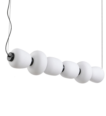 Lampa wisząca BRILLA LED biało-czarna 125 cm (ST-CP241210-6L BLACK WHITE) - Step into Design