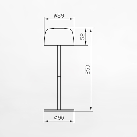 Lampa na stolik ogrodowy BIAŁA/WHITE (ETLED-658-WH) - Zuma Line