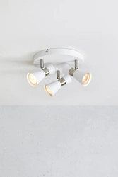 FOLIE Ceiling Round 3L White/Satin Nickel (108628) Markslojd
