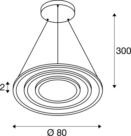Lampa wisząca ONE FLAT triple DALI 2, Touch,  biała (1007702) - SLV