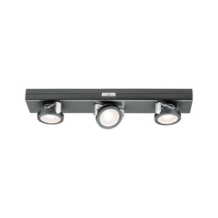 Rotate LED listwa ściemnialna Antracyt Chrom Mat 6x1,5V AAA plastik (PL70636) - PAULMANN