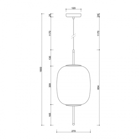 EPLI B biała sufitowa lampa wisząca (EPB111P0) - Ummo