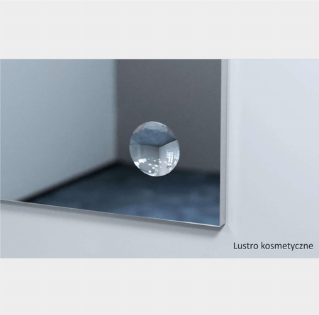 Lustro okrągłe ANDREA w ramie na skórzanym pasku - MCJ