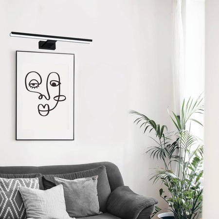 Kinkiet PINTO BLACK 12W LED 50cm (ML8236) - Milagro