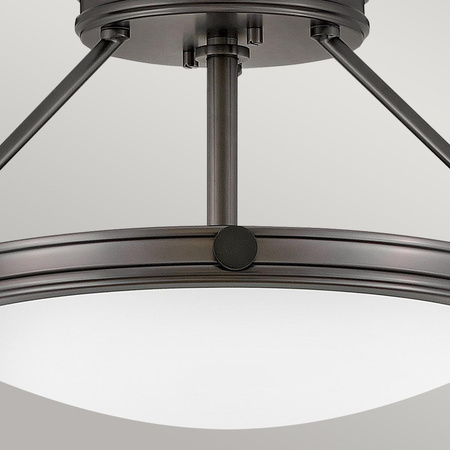Mały półplafon Collier - 3 źródła światła - Zgaszona czerń (HK-COLLIER-SF-S-BX) - Elstead Lighting
