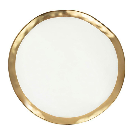 KARE komplet 2 talerzy BELL 38 cm         biało-złoty (60497) - Kare Design