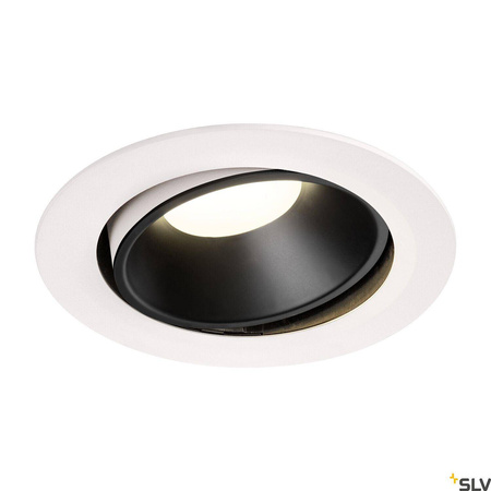 NUMINOS® MOVE DL XL, wewnętrzna oprawa sufitowa wpuszczana LED, biała/czarna, 4000 K 20° obrotowa i pochylana (1003757) - SLV