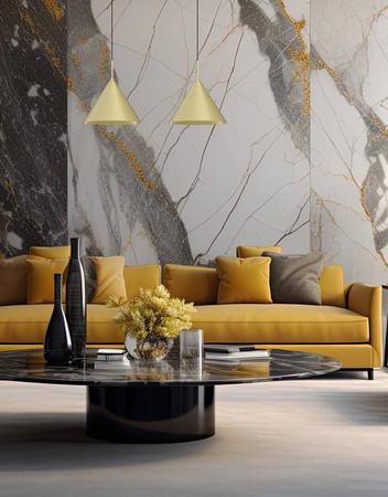 Lampa wisząca CAPITAL złota Ø32cm (MLP0957) - Milagro