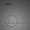 Lampa wisząca LINEA No.4  Φ60/40 cm czarna 3k ściemnialna (LA087/P2X_60_40_150_3k_black_dimm) - ALTAVOLA DESIGN