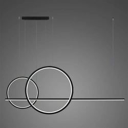 Lampa wisząca LINEA No.4  Φ60/40 cm czarna 3k ściemnialna (LA087/P2X_60_40_150_3k_black_dimm) - ALTAVOLA DESIGN