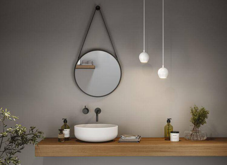 Biała lampa wisząca nad wyspą w kuchni  (PL76993) - PAULMANN