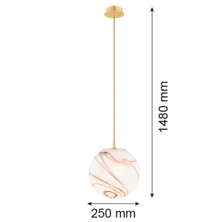 Lampa wisząca 1 pł., średnia ALMIROS (8447) - Argon