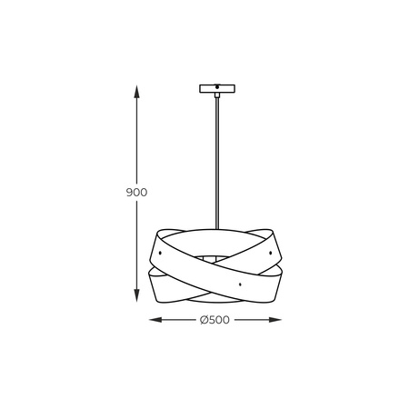 Lampa wisząca TORNADO 50 cm czarna (1118) - Zuma Line